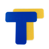 重載型5S管理地貼（T型）10片裝 藍色 工廠精益化生產標識貼 T型5S定位標記地貼 10946 - 藍色50*150*150mm