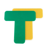 重型型5S管理地貼（T型）10片裝 綠色 現場5S管理識別貼 耐碾壓地面定位識別貼 10947 - 綠色50*150*150mm