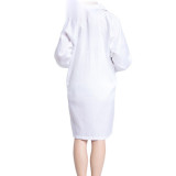 大褂 M 白色 適合身高160-165cm 導電纖維大褂 服 10959 - 白色M