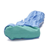 高筒防靜電軟底鞋靴 長版無塵防滑鞋套 高腰靴套 5雙裝藍色 34碼至44碼 10930 - 藍色均碼（34-40）