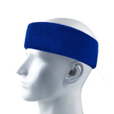 安全帽吸汗頭帶 夏季戶外高溫作業防汗帶 棉質頭箍束髮帶止汗帶 10條裝深藍 11178 - 深藍18*5.5cm