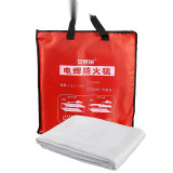 可懸掛式電焊防火毯 扣眼款阻燃毯 廚房消防安全 1.2×1.8m 配6個銅扣眼 10883 - 乳白色1.2*1.8m 厚1mm