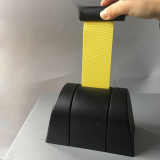 壁掛式伸縮分隔帶 牆面掛壁式警戒隔離線 工廠車間銀行商場護欄安全線 長3m黃黑 10987 - 黑14.5*9.5cm