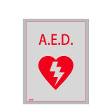 亞克力V型標識（AED去顫器）AED三角形識別牌 A.E.D警示標誌 心肺復甦AED指示牌 23×30cm 10990 - 混色230*300mm厚2mm