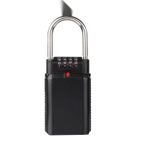 鑰匙密碼盒 懸掛式鑰匙密碼盒 合金密碼鑰匙收納盒 金屬鑰匙盒 鋅合金 黑色 170*65mm 11198 - 黑色170*65mm