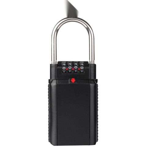 鑰匙密碼盒 懸掛式鑰匙密碼盒 合金密碼鑰匙收納盒 金屬鑰匙盒 鋅合金 黑色 170*65mm 11198 - 黑色170*65mm