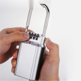 鑰匙密碼盒 懸吊式鑰匙密碼盒 合金密碼鑰匙收納盒 金屬鑰匙盒 鋅合金 銀色 170*65mm 11199 - 銀色170*65mm