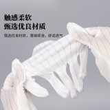 點膠手套（20雙裝）均碼 白色 電子廠線板用點塑防滑手套 無塵車間手套 勞保用品 10834 - 白色均碼