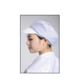 透氣型防靜電帽（5頂裝）均碼 白色 防靜電導電纖維帽 電子廠防靜電工作帽 10836 - 白色均碼