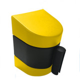 壁掛式伸縮分隔帶 牆面掛壁式警戒隔離線 工廠車間銀行商場護欄安全線 長10m藍色 11319 - 黃/黑14.5*9.5cm