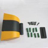 壁掛式伸縮分隔帶 牆面掛壁式警戒隔離線 工廠車間銀行商場護欄安全線 長10m藍色 11319 - 黃/黑14.5*9.5cm