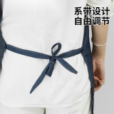 牛仔圍裙 夏季薄款牛仔布工廠車間防污圍裙 服務生掛脖式圍裙工作罩衣工作圍裙 藍色 11380 - 藍色79*68cm