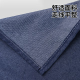 牛仔圍裙 夏季薄款牛仔布工廠車間防污圍裙 服務生掛脖式圍裙工作罩衣工作圍裙 藍色 11380 - 藍色79*68cm