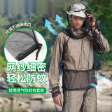防蚊蟲服套裝（4件組）夏季透氣防蚊蟲叮咬服 網紗防蚊衣套裝 M碼 10995 - 黑色M
