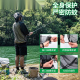 防蚊蟲服套裝（4件組）夏季透氣防蚊蟲叮咬服 網紗防蚊衣套裝 M碼 10995 - 黑色M