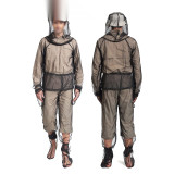 防蚊蟲服套裝（4件組）夏季透氣防蚊蟲叮咬服 網紗防蚊衣套裝 L碼 10996 - 黑色L