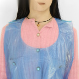 一次性塑膠圍裙 防水防油防油漆顏料一次性圍裙 藍色 均碼（100條裝） 11377 - 藍色透明均碼