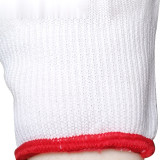 尼龍三指手套 露三指勞保手套 耐磨勞保手套 13針尼龍手套 作業員工作手套白色(12雙裝) 11384 - 白色18*12cm