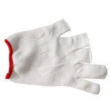 尼龍三指手套 露三指勞保手套 耐磨勞保手套 13針尼龍手套 作業員工作手套白色(12雙裝) 11384 - 白色18*12cm