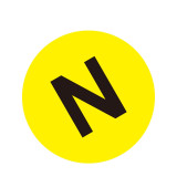 耐磨庫位編號地貼（N）目視化地貼 耐磨地貼標識 Φ20cm 12172 - 黃底黑字Φ200mm