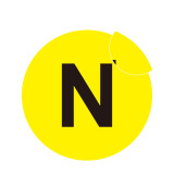 耐磨庫位編號地貼（N）目視化地貼 耐磨地貼標識 Φ20cm 12172 - 黃底黑字Φ200mm