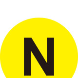 耐磨庫位編號地貼（N）目視化地貼 耐磨地貼標識 Φ20cm 12172 - 黃底黑字Φ200mm