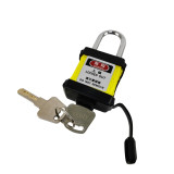 防塵安全掛鎖（黃）上鎖掛牌鎖頭 工程塑膠鋼製鎖樑工業掛鎖 LOTO安全掛鎖 企業專屬 11324 - 黃83*38mm