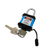 防塵安全掛鎖（藍）上鎖掛牌鎖頭 工程塑膠鋼製鎖樑工業掛鎖 LOTO安全掛鎖 企業專屬 11325 - 藍83*38mm