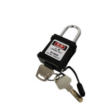 防塵安全掛鎖（黑）上鎖掛牌鎖頭 工程塑膠鋼製鎖樑工業掛鎖 LOTO安全掛鎖 企業專屬 11327 - 黑83*38mm