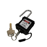 防塵安全掛鎖（黑）上鎖掛牌鎖頭 工程塑膠鋼製鎖樑工業掛鎖 LOTO安全掛鎖 企業專屬 11327 - 黑83*38mm