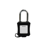 防塵安全掛鎖（黑）上鎖掛牌鎖頭 工程塑膠鋼製鎖樑工業掛鎖 LOTO安全掛鎖 企業專屬 11327 - 黑83*38mm