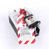 防塵安全掛鎖（白）上鎖掛牌鎖頭 工程塑膠鋼製鎖樑工業掛鎖 LOTO安全掛鎖 企業專屬 11328 - 白黑色83*38mm