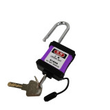 防塵安全掛鎖（紫）上鎖掛牌鎖頭 工程塑膠鋼製鎖樑工業掛鎖 LOTO安全掛鎖 企業專屬 11330 - 紫83*38mm