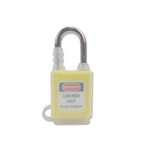 全密封防塵安全掛鎖（黃）上鎖掛牌鎖頭 工程塑膠鋼製鎖樑工業掛鎖 LOTO安全掛鎖 11332 - 黃83*38mm