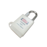 全密封防塵安全掛鎖（白）上鎖掛牌鎖頭 工程塑膠鋼製鎖樑工業掛鎖 LOTO安全掛鎖 11336 - 白黑色83*38mm