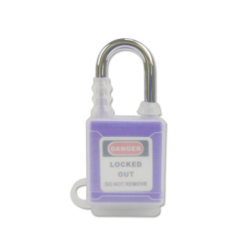 全密封防塵安全掛鎖（紫）上鎖掛牌鎖頭 工程塑膠鋼製鎖樑工業掛鎖 LOTO安全掛鎖 11338 - 紫83*38mm