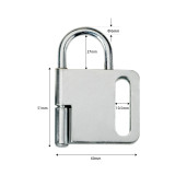 蝴蝶防撬搭扣鎖 工業鋼製扣環鎖 LOTO多人管理防盜安全鎖具 可容耐6把鎖 11339 - 本色87*60mm