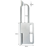 蝴蝶防撬搭扣鎖 工業鋼製扣環鎖 LOTO多人管理防盜安全鎖具 可容耐10把鎖 11340 - 本色167*60mm