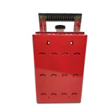 壁掛式共鎖箱（空箱）小型可手提鎖具箱 掛鎖管理箱 多人管理安全鎖具管理箱 163×255×85mm 11366 - 紅色163*255*85mm