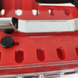 手提式鎖具管理箱（空箱）透明面板掛鎖存放箱 多人管理塑膠安全鎖箱 掛鎖存放櫃 200×162×90mm 11368 - 紅色200*162*90mm