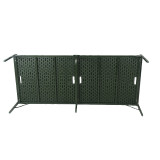 戶外鋼塑緊急行軍床 野戰折疊床戶外鋼塑行軍床 營房兩折床 2x0.8米 11432 - 綠色200x80x42cm