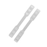 口罩防勒護耳調整帶（20個）掛鉤防勒耳神器鬆緊調整輔助帶延長扣 透明白色 11439 - 透明白14.5x1.6cm