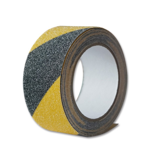 警示防滑膠帶（黃黑條紋）條紋警示防滑膠帶 斑馬紋防滑貼 5cm×20m 14212 - 黃/黑50mm×20m