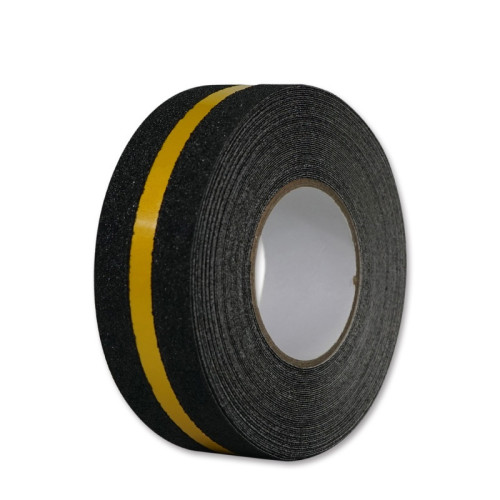 反光條防滑膠帶（黃/黑）反光防滑膠帶 黃黑警示防滑貼 5cm×18m 14402 - 黃/黑50mm×18m