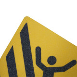 警示防滑貼（小心滑）安全標示防滑貼 樓梯防滑貼 14230 - 黃底黑字200×600mm