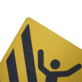 警示防滑貼（小心滑倒）耐磨防滑貼標示 警示標誌防滑貼 14233 - 黃底黑字200×600mm