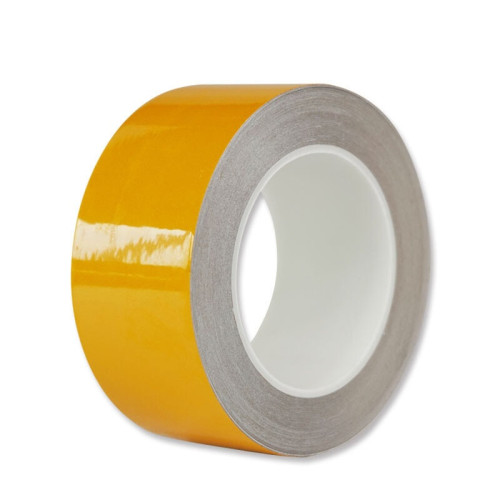 反光劃線膠帶（黃）75mm×22m 反光警告膠帶 工程級反光膠帶 反光標線膠帶 14208 - 黃色75mm×22m