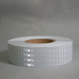 晶格反光警告膠帶（白）工程級反光膠帶 晶格反光貼 14352 - 白色50mm×50m