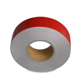 晶格反光警告膠帶（紅）50mm×50m 反光劃線膠帶 反光貼 14354 - 紅色50mm×50m