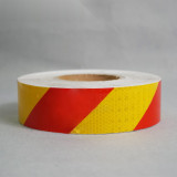 晶格反光警告膠帶（紅/黃）5cm×50m 反光車身貼 反光貼 14360 - 紅/黃50mm×50m